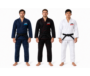 Kimono de Jiu-Jitsu Personnalisé en Coton Perlé 100% Respirant pour Hommes avec Logo Brodé – Vente en Gros OEM - Product Image 1