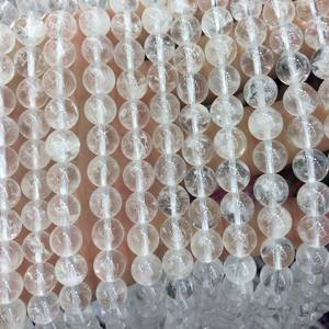 Perles de pierre de quartz blanc naturel, rondes, 8 mm, 15 brins, pour la fabrication de bijoux et les travaux manuels DIY - Product Image 6