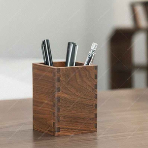 Portaplumas de madera de calidad de exportación, diseño atractivo, portaplumas o portalápices cuadrado de madera, artesanía natural. - Product Image 1