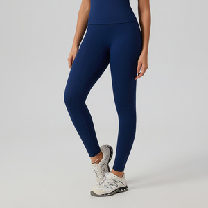 Custom Women's High-Waisted XL Size Gym Fitness Yoga Pants Seamless Solid Style Four-Way Stretch Quick Dry Spandex/Nylon <b>Push</b>-<b>up</b> - Product Image 4