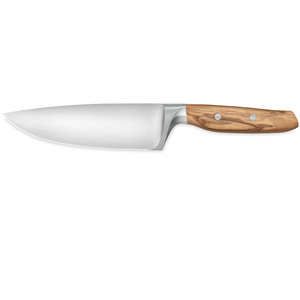 Cuchillos de Chef Profesionales de Acero Inoxidable con Mango de Madera Natural Remachado, Hoja Afilada para Cortar Carne y Verduras - Product Image 1