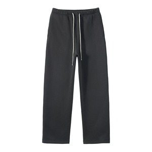 Men's Navy Blue Cotton Sweatpants Elastic Waist Drawstring Casual Pants Autumn Midweight Knitted Breathable Style - Product Image 4