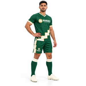 Conjunto de Uniforme de Fútbol Unisex Personalizado con Logotipo del Equipo, Ligero, 100% Poliéster, Transpirable y Absorbente de Humedad para Entrenamiento - Product Image 4