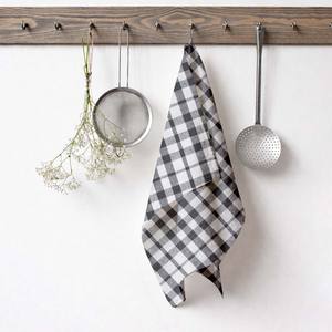 Serviettes de cuisine à motif à carreaux, séchage rapide, 100% coton, douces, super absorbantes, design professionnel, origine Inde - Product Image 3