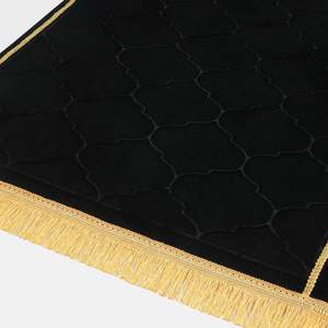 Portable High Quality Sejadah Thick Prayer <b>Matt</b> Muslim Islamic Prayer Rug Foldable Black Color Hajj Umrah Ramadan Praying Mats - Product Image 4
