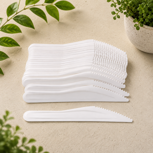 Ensemble de couverts jetables de luxe en papier biodégradable, couteau, fourchette et cuillère, pour une utilisation en fête - Product Image 6