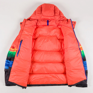 Custom Print Men's Puffer Jacket Winter Warm Hooded <b>Bubble</b> <b>Coat</b> Graphic Outdoor Landscape Windproof Quilted Parka Down Jacket - Product Image 4