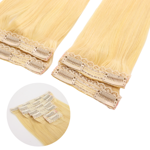 Clip en extensión de cabello Natural sedoso recto sin procesar cutícula virgen alineada cabello vietnamita - Product Image 1