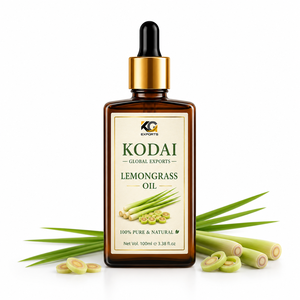 Huile Essentielle de Citronnelle du Tamil Nadu 100% Pure et Naturelle de Qualité Supérieure, Distillée à la Vapeur, pour Aromathérapie et Soin du Visage, par Kodai Global Export - Product Image 1
