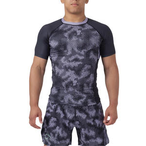 Camiseta de Compresión Personalizada Unisex para MMA y BJJ, Manga Corta, UPF50, Transpirable, 100% Poliéster, Totalmente Sublimada, Fabricante OEM 2026 - Product Image 4