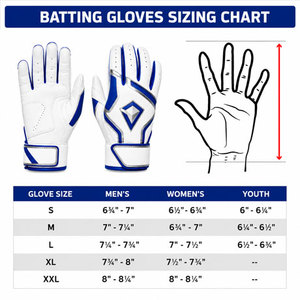 Wholesale Custom Logo Baseball Softball Batting Gloves Premium Breathable Leather Unisex Sports Gloves Non-Slip Grip <b>Hook</b> Loop - Product Image 6