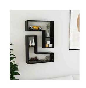 Modern Diamond Shaped Wooden Wall <b>Shelf</b> Set Single Tier <b>Adjustable</b> Floating Plant Display Ledge Living Room Storage Rack - Product Image 3