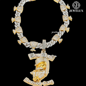 Pendentif Premium Iced Out entièrement serti de diamants, pièce maîtresse Hip Hop, bijou de luxe tendance, disponible au prix export. - Product Image 3