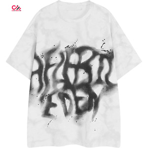 T-shirt délavé à l'acide pour homme 100% coton 250 GSM Coupe oversize Épaules tombantes Logo personnalisé Séchage rapide Respirant - Product Image 6