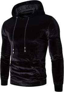 Sudadera con Capucha de Felpa para Hombre, Color Sólido, Bordada con Impresión Digital, Manga Larga, Informal, Cálida para Invierno, Prenda de Moda - Product Image 2