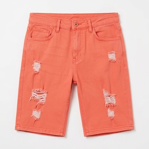 Wholesale <b>Men</b> Denim <b>Shorts</b> Casual Cotton Jean <b>Shorts</b> Raw Edge <b>Knee</b> <b>Length</b> Summer Clothing Supplier - Product Image 5