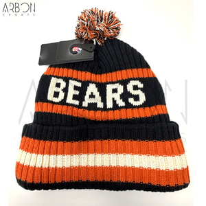 Bonnets unisexes tricotés à la main de haute qualité, avec pompon, pour l'automne et l'hiver, personnalisables avec logo d'équipe, style décontracté et uni - Product Image 2