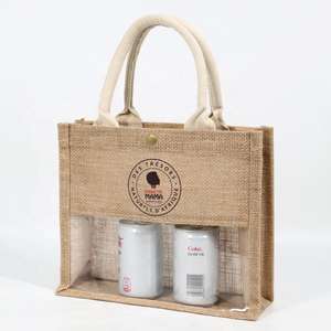 Sac à bouteille d'eau multifonctionnel en jute fait main pour les aventures en plein air et les voyages - Product Image 2