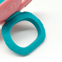 Anneau de dentition pour bébé en forme de fleur, en silicone souple sans BPA, jouet à mâcher pour nourrissons 3M+, facile à saisir, développement sensoriel, cadeau pour nouveau-nés