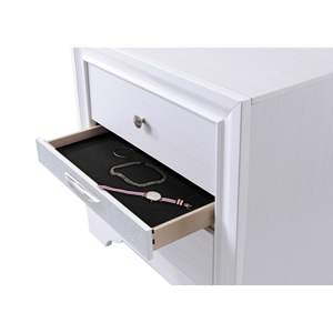 Naima <b>Nightstand</b> <b>in</b> <b>White</b> Finish - Product Image 4
