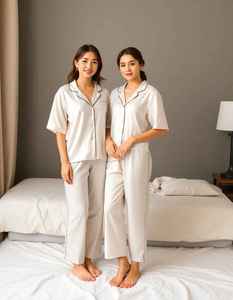 Conjunto de Bata de Satén Rosa de Lujo Transpirable para Mujer, sin Mangas, sin Tirantes, Color Sólido, Sexy, Ropa de Dormir de Invierno, 1 Pieza, Pantalones Cortos - Product Image 5