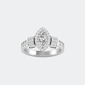 OBERON JEWELS แหวนทองคำ 10k ประดับเพชรทรงมาร์คีส์ 1.05 กะรัต ผลิตในห้องปฏิบัติการ - เครื่องประดับหรูสำหรับผู้หญิงที่ได้รับการรับรอง - Product Image 5