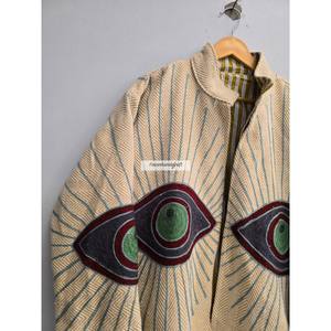 Veste en coton brodée à la main, style Suzani, doublure en coton, veste bohème chic, manteau d'hiver pour femmes, vente en gros - Product Image 2