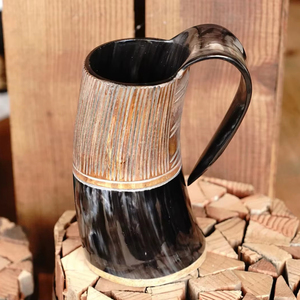 Tazas de Cuerno para Beber Hechas con Cuerno de Búfalo Natural de Calidad, Estilo Ecológico y Amigable con los Animales, Utensilios de Cocina para el Hogar y Restaurantes, Calidad Superior - Product Image 1