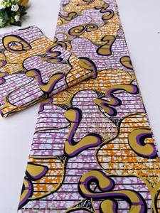 ผ้าพิมพ์ลายแอฟริกันคุณภาพส่งออกจากแอฟริกาใต้ ผ้าฝ้ายแองการา สำหรับงานตัดเย็บเสื้อผ้า งานฝีมือ และเครื่องประดับ - Product Image 4