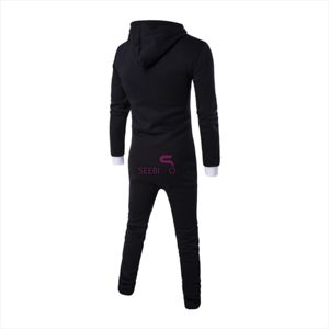 กางเกงวอร์มมีฮู้ดสำหรับผู้ชาย ป้องกันลม ระบายอากาศได้ดี เป็นมิตรกับสิ่งแวดล้อม เหมาะสำหรับการฝึกซ้อมในฤดูใบไม้ร่วงและฤดูหนาว สำหรับผู้ใหญ่ ออกกำลังกาย วิ่งจ๊อกกิ้ง - Product Image 5