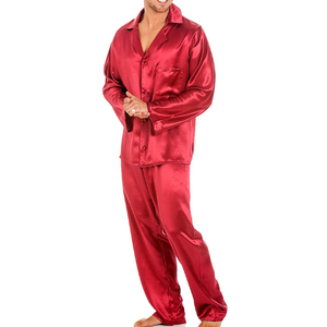 Pijama de Seda 100% Pura para Hombre, Verano 2026, Conjunto de Camiseta de Manga Larga y Pantalones, Ropa de Dormir para el Hogar - Product Image 2