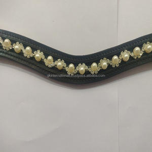 สายรัดคิ้วหนังแท้ทรงคลื่นพร้อมโซ่ตกแต่งหลากสีสีดำน้ำตาลน้ำตาลเข้ม - Product Image 2