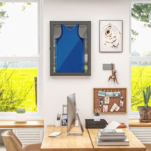 23.5 \ "X 31.5 \" espositore con telaio in Jersey sportivo nero accessori resistenti ai raggi UV - Product Image 2