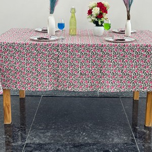 Hand Block Printed 100% Cotton <b>Square</b> <b>Tablecloth</b> Modern Floral Design Custom Sizes Table Cover Dining Wedding Outdoor - Product Image 3