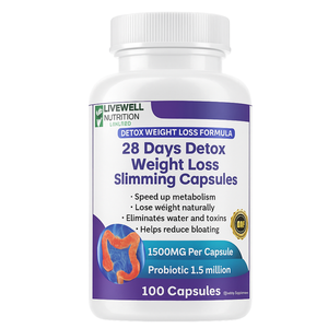 Livewell 28 Jours Détox Minceur Capsules Herbales 100 Comprimés Formule Soutien Métabolisme - Product Image 1