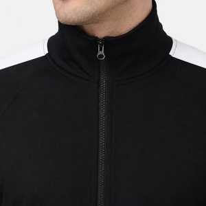 Men's <b>Black</b> <b>White</b> <b>Striped</b> Tracksuit Full Sleeve Zipper Closure Side Pockets Sporty Casual Regular Fit Autumn Wear - Product Image 5