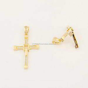 Collier religieux avec pendentif en diamant de laboratoire, collier de luxe Hip Hop Bling, bijoux urbains - Product Image 1