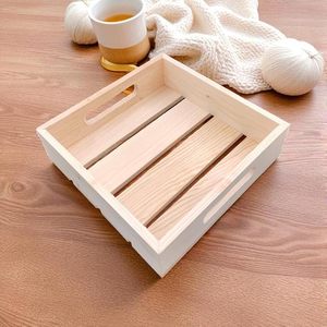 Eco friendly wooden storage <b>basket</b> farmhouse style wooden <b>basket</b> organizer decorative wooden <b>basket</b> for living room - Product Image 5