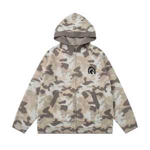 Chaqueta con Capucha de Algodón de 450 g/m², Tejida, con Estampado Digital de Camuflaje, a la Moda, para Otoño e Invierno, Unisex, en Oferta - Product Image 2