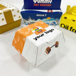 Caja de Hamburguesas Kraft Biodegradable y Ecológica Personalizada, para Papas Fritas, Hot Dogs, Pollo Frito, Hamburguesas, Impresión Offset con Protección UV - Product Image 3