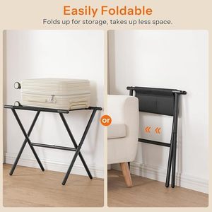 Porte-bagages en métal au design moderne, avec revêtement en poudre, pour la maison, l'hôtel, la chambre à coucher, rangement - Product Image 5