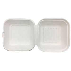 Biodegradable 4,5 pulgadas hamburguesa contenedor caña de azúcar bagazo hamburguesa caja - Product Image 5