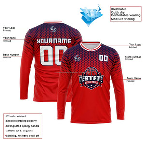 เสื้อยืดแขนยาวพิมพ์ซับลิเมชันออกแบบได้ตามต้องการใส่สบายสั่งซื้อออนไลน์จำนวนมาก - Product Image 2