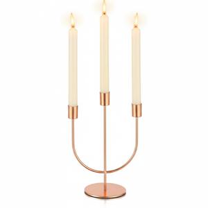 Ensemble de 2 élégants chandeliers en métal noir, supports à bougies en fer pour centres de table de mariage, dîner romantique et décoration intérieure - Product Image 3