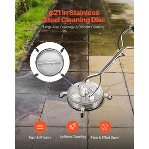 Idropulitrice per Superfici in Acciaio Inox da 4000 PSI con 4 Ruote e Attacco Rapido da 3/8 - Product Image 2