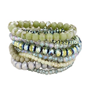 Bijoux en cristal perlé de verre de luxe Artisanat perlé à prix réduit Bijoux en perles de l'Inde Bracelet fait main - Product Image 1