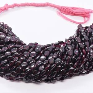 Cuentas ovaladas lisas de granate rodolita natural AAA, cuentas de granate ovaladas lisas de alta calidad para la fabricación de joyas. - Product Image 3