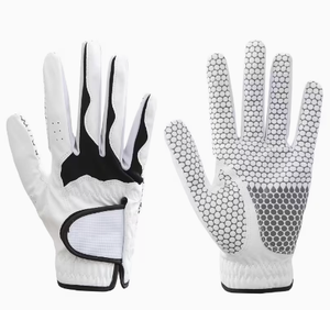 Gants de golf blancs et noirs longueur poignet avec motif hexagonal, en polyester durable, pour sports de plein air, décontractés, printemps-automne - Product Image 3