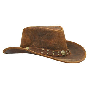 Sombrero Vaquero de Cuero Genuino Hecho a Mano, Estilo Occidental, de Ala Ancha, para Actividades al Aire Libre y Viajes - Product Image 2