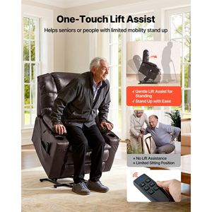 Sillón Reclinable Eléctrico de Triple Motor con Calefacción y Masaje, Ajuste de Posición Infinita, Extensible, Grande, para Personas Mayores - Product Image 5
